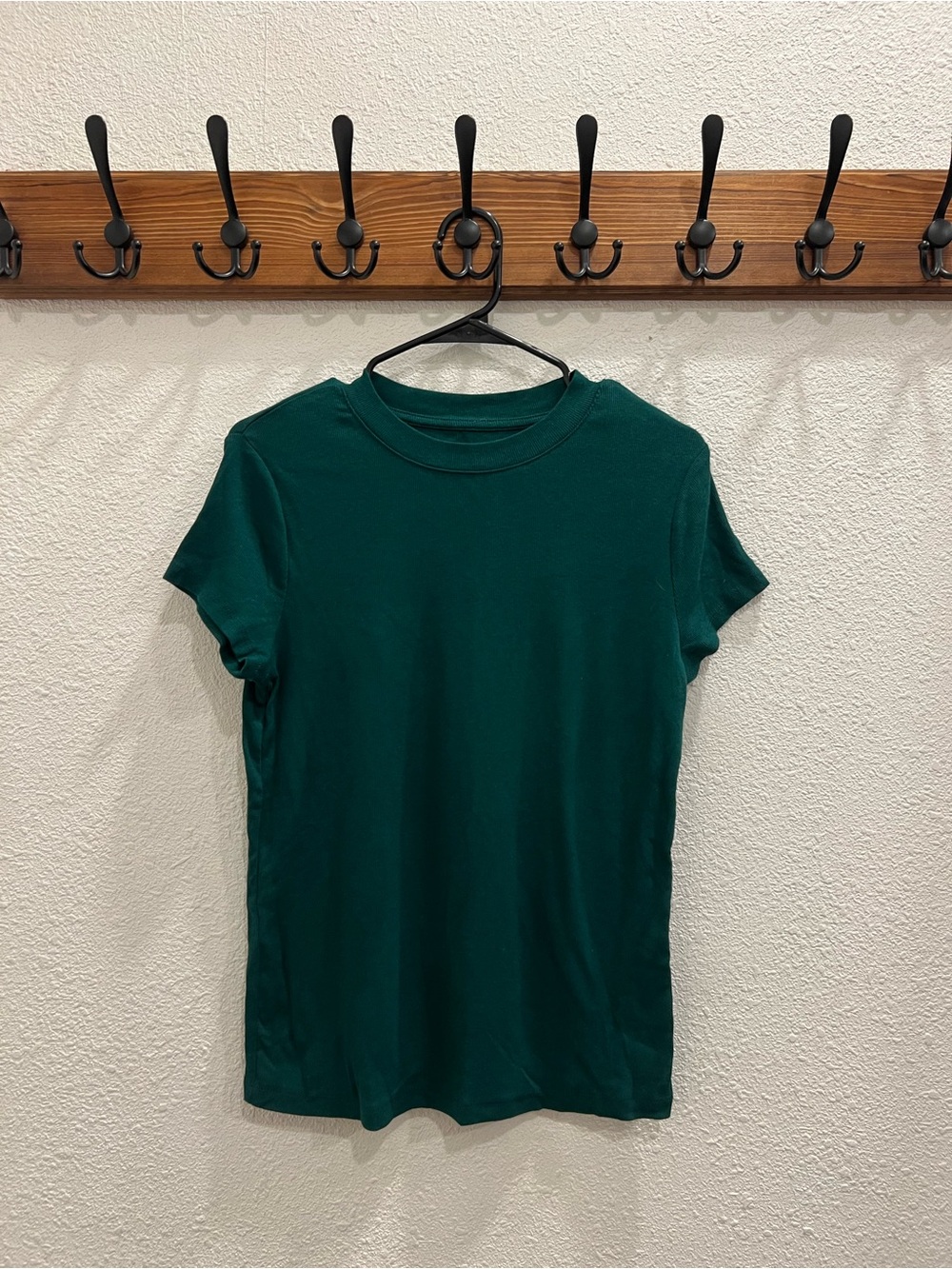 a new day Dark Green Crewneck Short Sleeve Tee